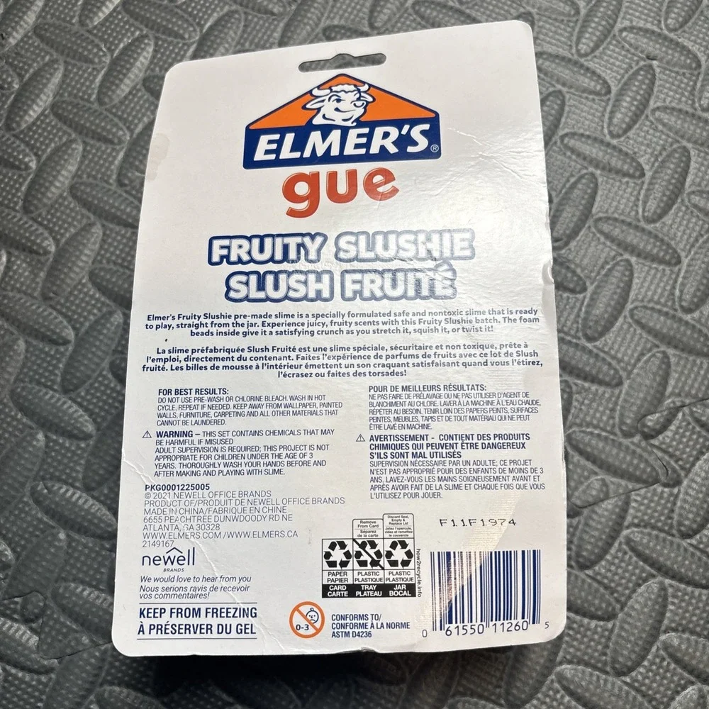 Elmer's Gue Pre-Made Slime‎ 4oz Fruity Slushie NEW SEALED Kids Arts Crafts